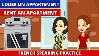 Dialogue pour Louer un Appartement  French conversation practice  French Cartoon to learn french [upl. by Ecnerual]