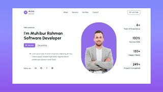 Responsive React Portfolio Website Using React JS amp Tailwind CSS Tutorial  ReactJS Projects [upl. by Benyamin]