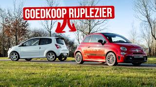 Betaalbare bommetjes Abarth 595 vs Renault Twingo RS [upl. by Ysirhc34]