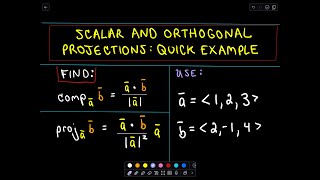 Orthogonal Projections  Scalar and Vector Projections [upl. by Jannelle836]