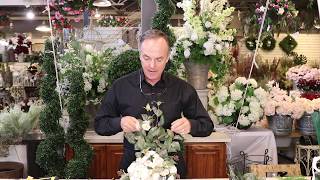 HOW TO Make a Cascading Wedding Bouquet with Faux Flowers  Silk Scapes [upl. by Achilles]