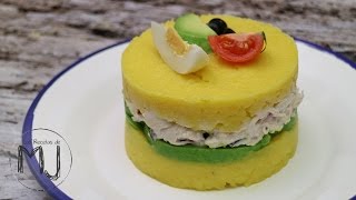 CAUSA LIMEÑA RELLENA DE POLLO  Receta peruana [upl. by Diantha]