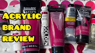 Best Acrylic Paint  Brand Comparison  Quinacridone Magenta [upl. by Valiant]