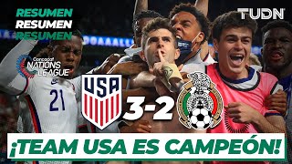 Resumen y goles  Estados Unidos 32 México  CONCACAF Nations League  Final  TUDN [upl. by Trenton]