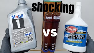 Redline vs mobil 1 motor oil UNBELIEVABLE [upl. by Harve]