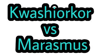 Difference between kwashiorkor and marasmus [upl. by Zilvia151]