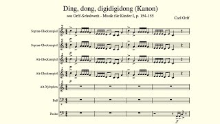 Carl Orff Ding dong digidigidong Kanon [upl. by Arol]