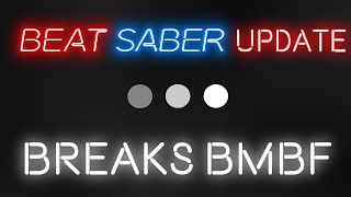 New Beat Saber Update Breaks BMBF  Black Screen and 3 Loading Dots shorts [upl. by Avril]