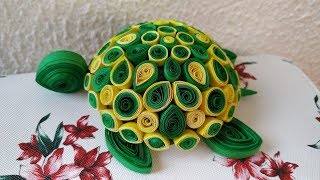 COMO HACER UNA TORTUGA DE FILIGRANA 🐢  TORTUGA DE PAPEL  QUILLING TURTLE [upl. by Zillah]