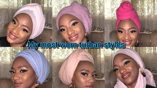 5 quick and easy turban styles [upl. by Adnahsam]