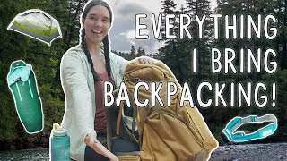 Everything I Bring BACKPACKING and How I Pack  Miranda in the Wild [upl. by Araihc]