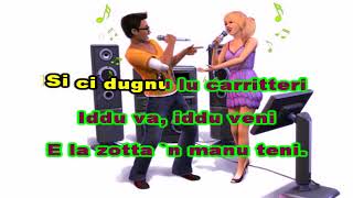 Folk Siciliano Cè la luna n menzu u mari karaoke [upl. by Nalo]