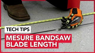 Sawbladecom demonstrates How to Measure the Length of a Bandsaw Blade [upl. by Hepsoj924]