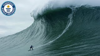 Largest wave surfed  Guinness World Records [upl. by Eniaj]