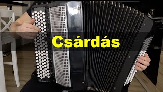 Csárdás  Vittorio Monti  Button Accordion Cover [upl. by Airdnassac]