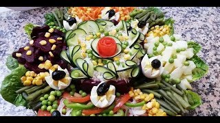 Recette Salade Composée Jardinière  Cuisine Marocaine [upl. by Bruner]