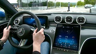 New MERCEDES CCLASS 2022  ACTIVE brake assist test amp demonstration advanced safety system [upl. by Anilatsyrc289]