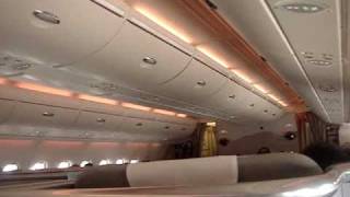 Emirates announcement onboard the A380 DXBCDG [upl. by Bobine]