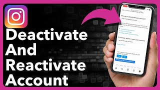 How To Deactivate Instagram Account And Activate It Again [upl. by Pellet]