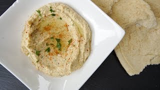 Easy Homemade Hummus  SAM THE COOKING GUY [upl. by Ayomat]