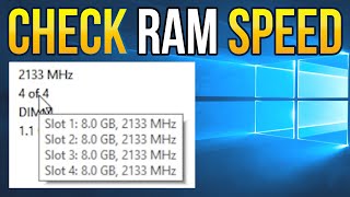 How to see Memory Speed in Windows 10 RAM MHz [upl. by Ysle]