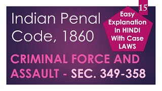 Assault and Criminal Force  Indian Penal Code [upl. by Cobby791]