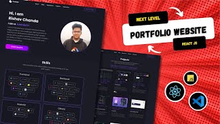 Next Level ReactJs Portfolio Website NEW 2023 ✅  Responsive Portfolio  ReactJs Beginner Project [upl. by Htebaras]