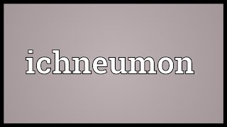 Ichneumon Meaning [upl. by Oiram]