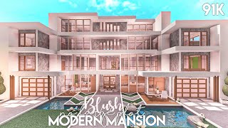 Blush Modern Mansion no large plot  Bloxburg Build [upl. by Slosberg912]