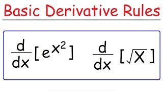 Basic Differentiation Rules For Derivatives [upl. by Keyte]