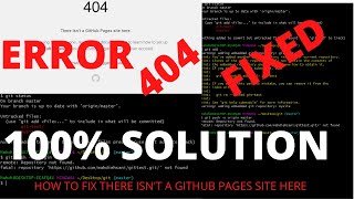 How to fix the 404 error in Github [upl. by Atineb978]