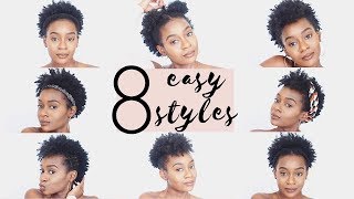 8 Easy Hairstyles For SHORT 4C Natural Hair  4C NATURAL HAIRSTYLES [upl. by Lladnarc]