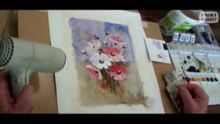 How to paint flowers in watercolor  Painting Lessons 1 [upl. by Arlina]