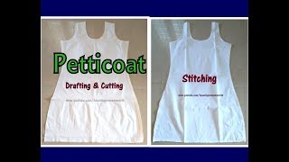 Churidar  Kurti Petticoat  Inner Slip Dress Cutting  Stitching  Complete Tutorial [upl. by Eicyaj803]