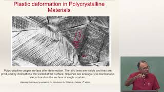 Lecture 12 Part 1  Defects in Crystalline Materials  7 Plastic deformation [upl. by Meuse]