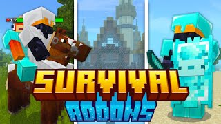 BEST Survival Addons for MCPE 120 [upl. by Piks]