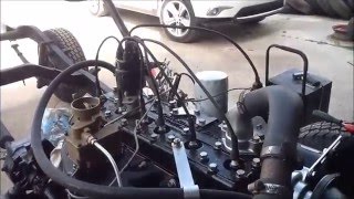 1962 Willys Jeep Super Hurricane 226 6 Cylinder Motor Running in Chassis [upl. by Althee]