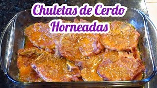 CHULETAS DE CERDO AL HORNO [upl. by Doreen]