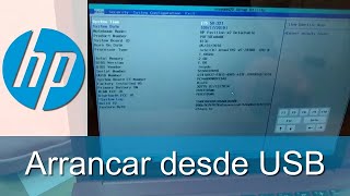 Arrancar HP Pavilion x2 desde USB  Configurar BIOS [upl. by Munster771]