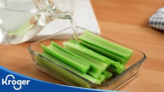 Kitchen Hacks Keeping Celery Crisp  DIY amp How To  Kroger [upl. by Ysak142]