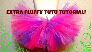 HOW TO MAKE A NO SEW TUTU  Extra fluffy [upl. by Adne]