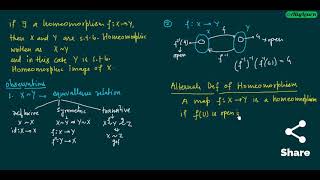 47 Homeomorphism  Definition and Examples  Metric Space  BSc Maths  Hindi [upl. by Dickenson]