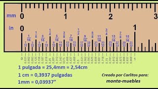 Como usar centímetros y pulgadas en carpintería [upl. by Eelaroc726]