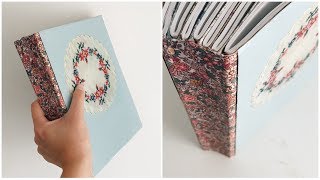 How to make an easy no sew journal  step by step tutorial  DIY [upl. by Yesnyl986]