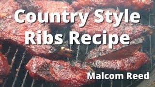 Country Style Ribs  How To Smoke Country Ribs Recipe [upl. by Yaja]