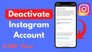 How to Deactivate Instagram Account  Deactivate Your Instagram Account [upl. by Llerahs]