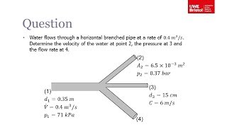 Incompressible Flow Bernoullis Equation  Worked Example 1 [upl. by Yenrab]