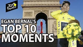 Tour de France 2019 Egan Bernals top 10 moments  NBC Sports [upl. by Atinuj]