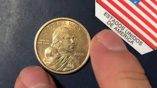 Moneda 1 dólar estadounidense 2000 “Sacajawea” [upl. by Aticilef]