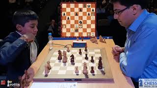 The very first game between Vishy Anand and Praggnanandhaa  Commentary by Sagar Shah [upl. by Uahsoj]